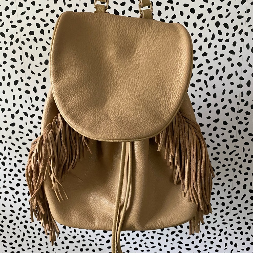 Drawstring Closure Backpack Purse With Tassel - image 2